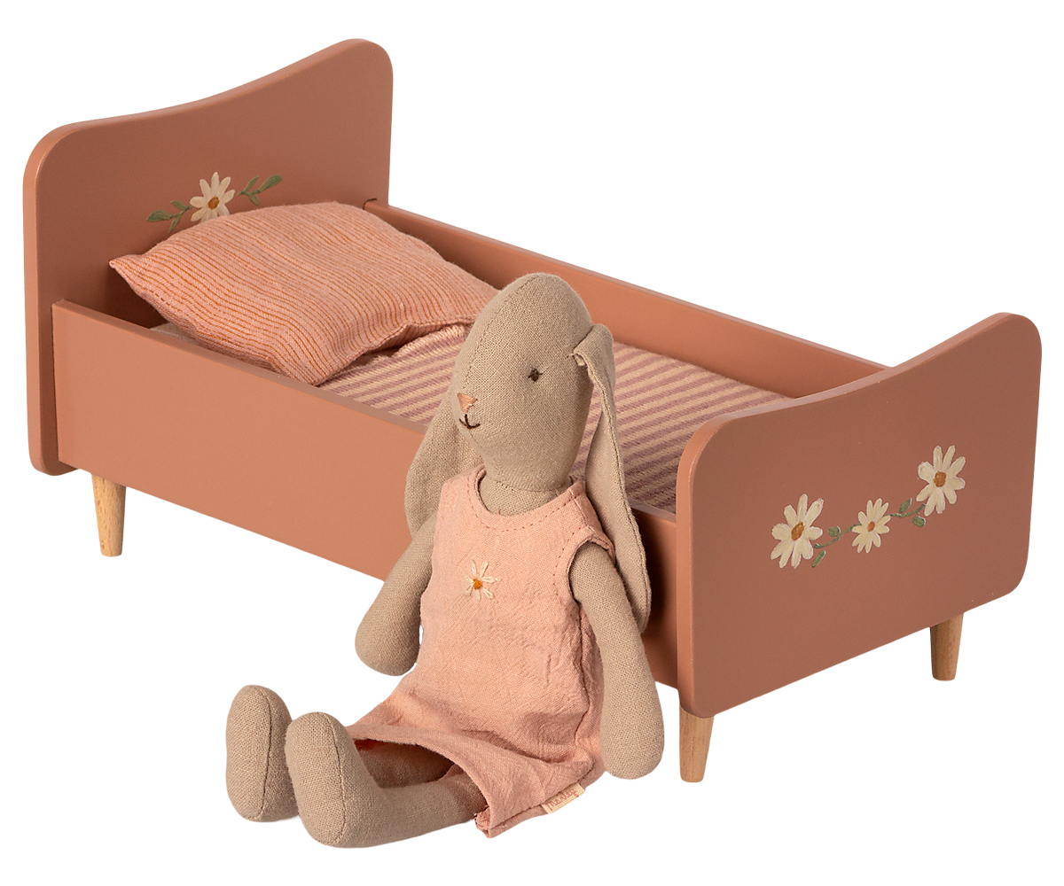 Maileg Miniature Wooden Bed- Rose
