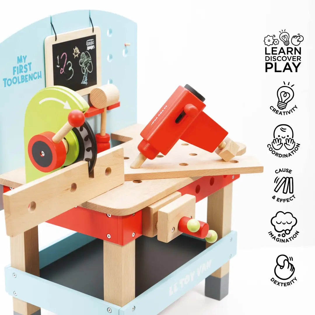 Le Toy Van Wooden Tool Bench With Accessories