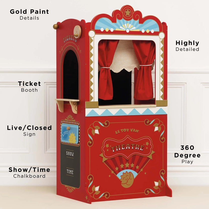 Le Toy Van Wooden Retro Toy Puppet Theatre