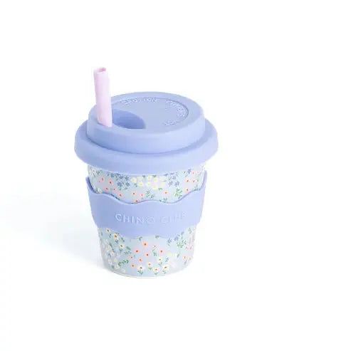 Chino Club- Blue Floral Babychino 4oz Cup