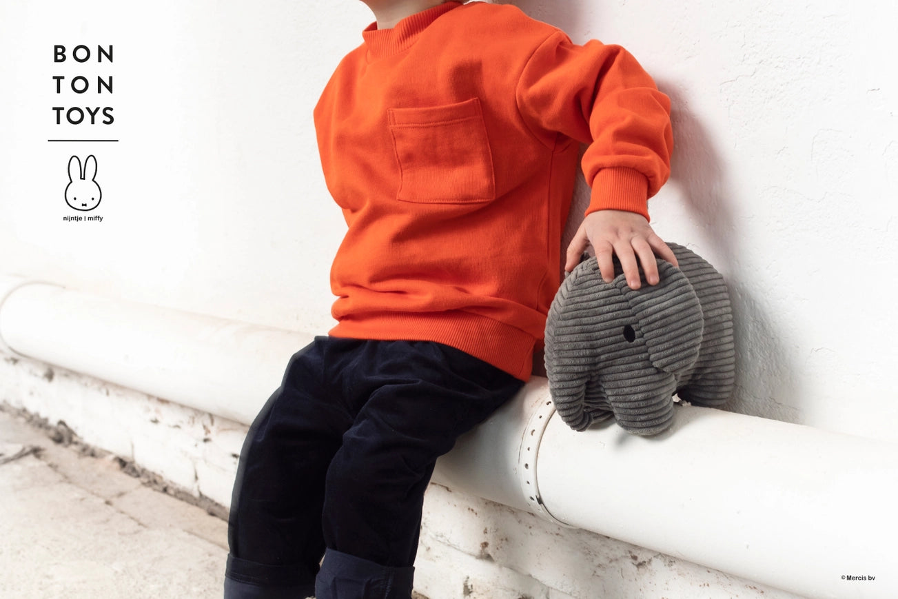 Miffy Corduroy Eco Grey Elephant