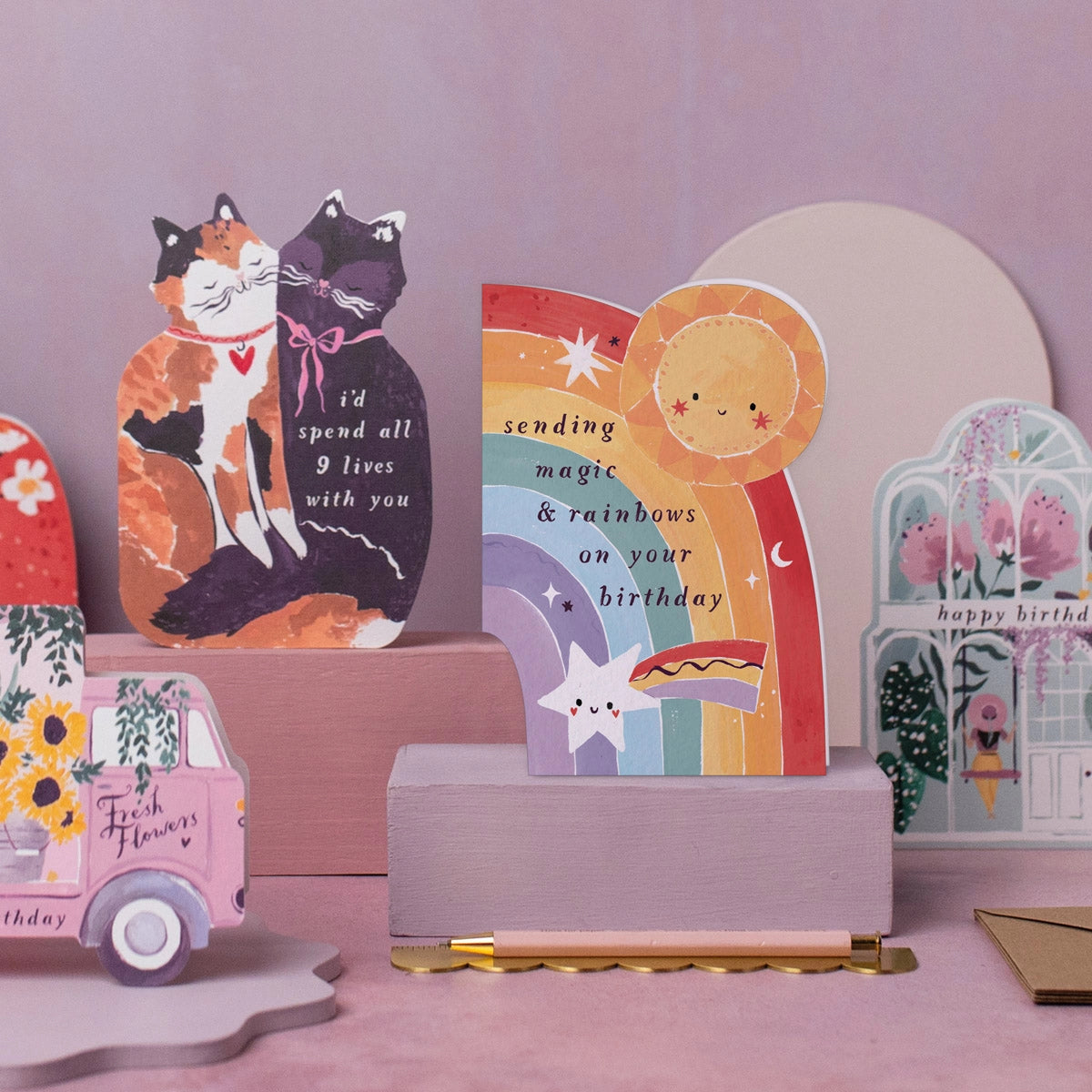 Sister Paper Co. Children's Rainbow Birthday Card