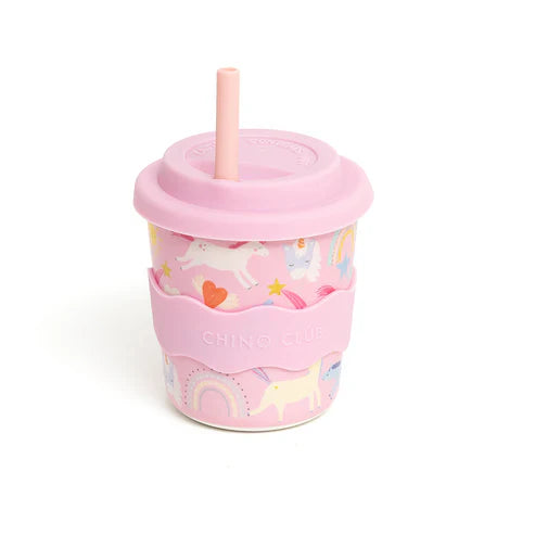 Chino Club Pink Unicorn 8oz Chinocup (straw-included)