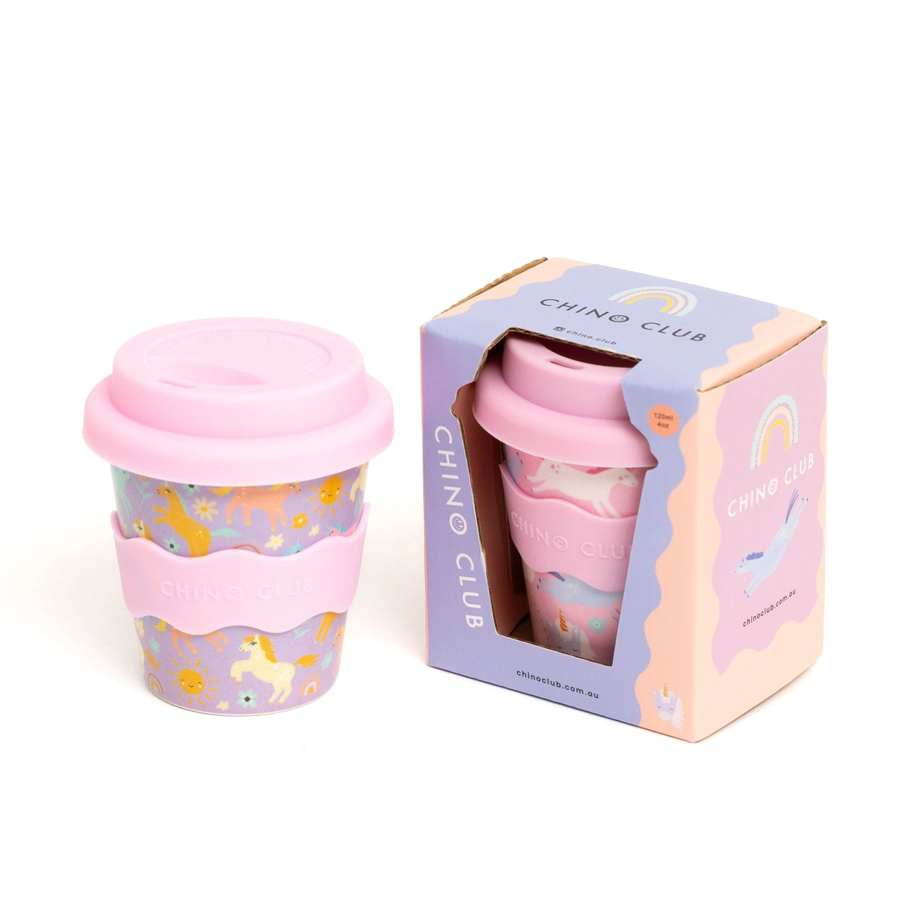Chino Club Purple Unicorn 4oz Babychino Cup