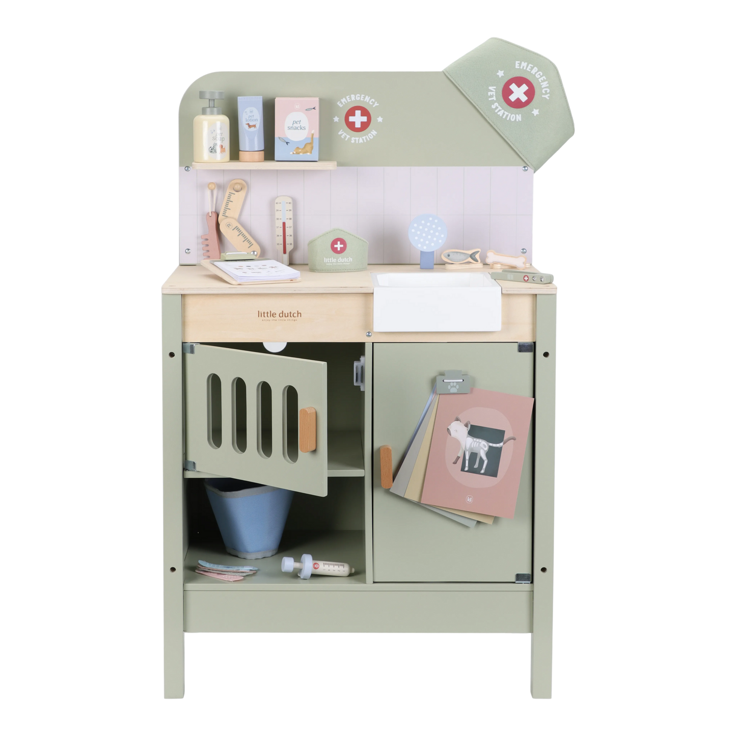 Little Dutch Wooden Veterinary Set With Accessories & Jackie Dog Bundle