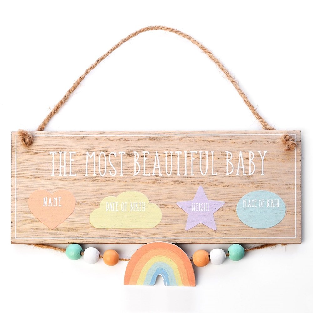Petit Cheri 'The Most Beautiful Baby' Hanging Plaque