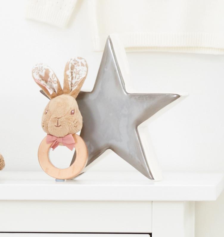 Rainbow Designs Flopsy Wooden Ring Rattle