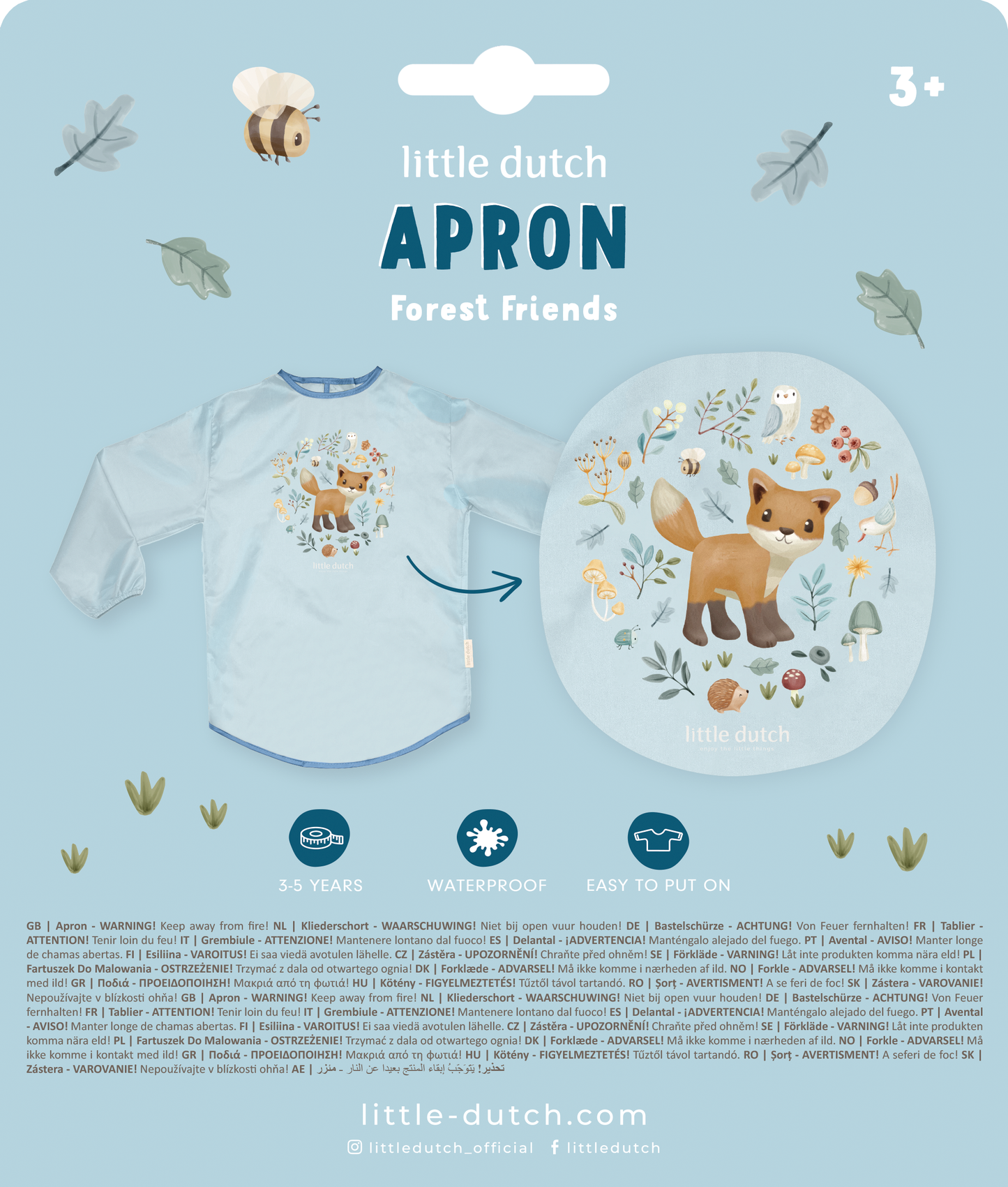 Little Dutch Craft Apron- Forest Friends