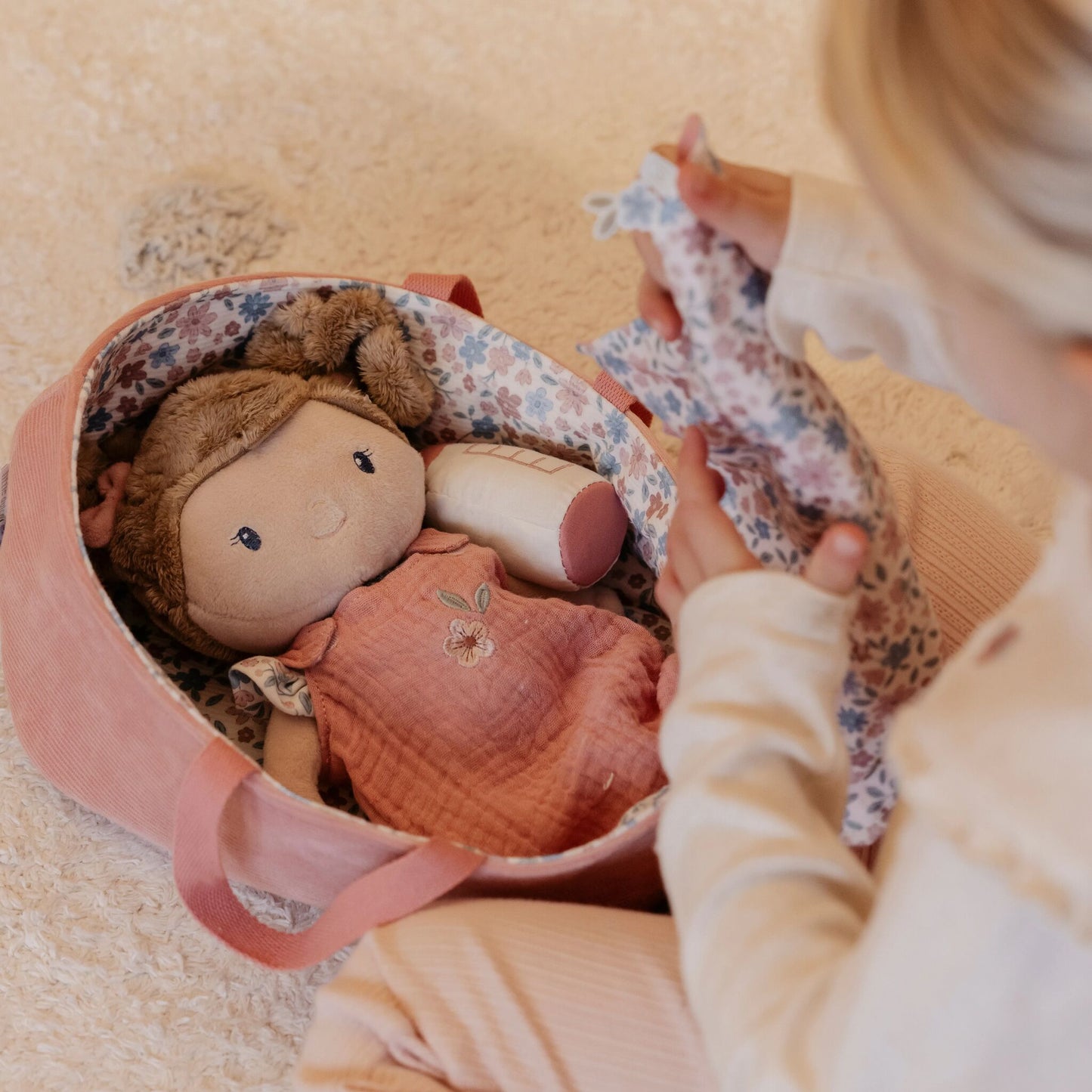 Little Dutch Baby Doll Rosa In Basket