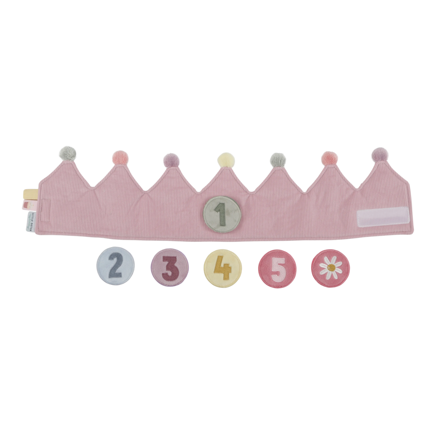 Little Dutch Pink Wooden Birthday Cake & Birthday Crown Bundle