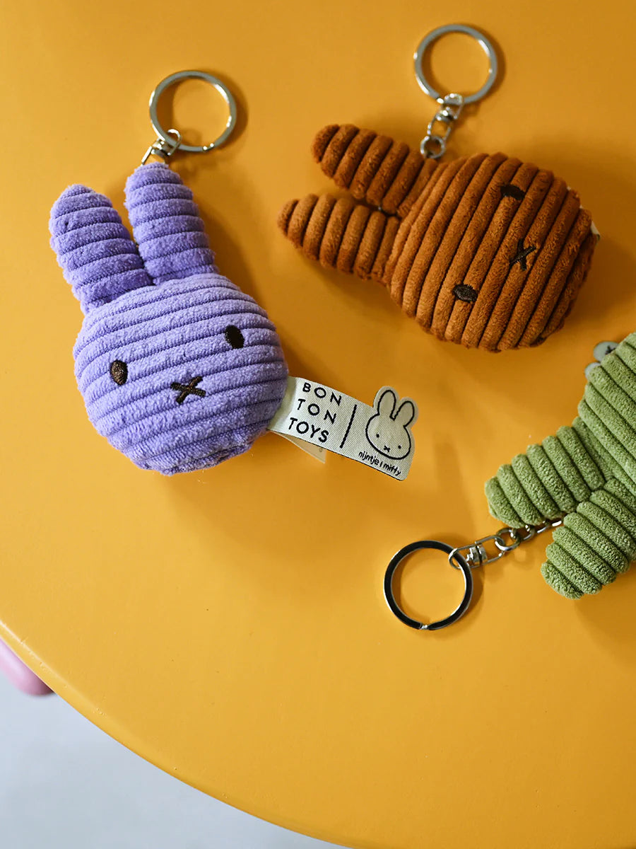 Miffy Flat Keyring Corduroy- Olive Green