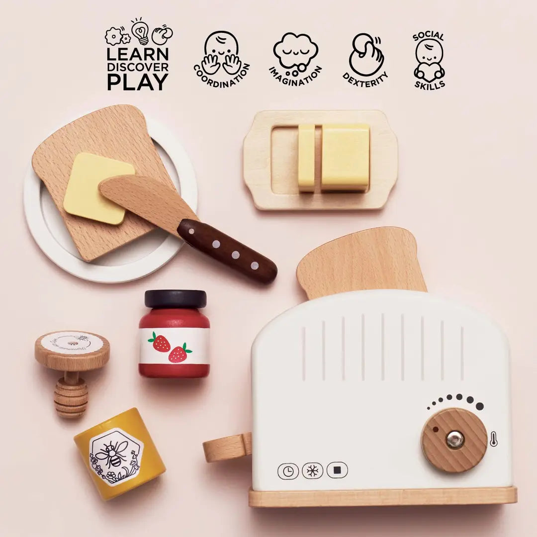 Le Toy Van Wooden Pop-Up Toaster & Breakfast Set
