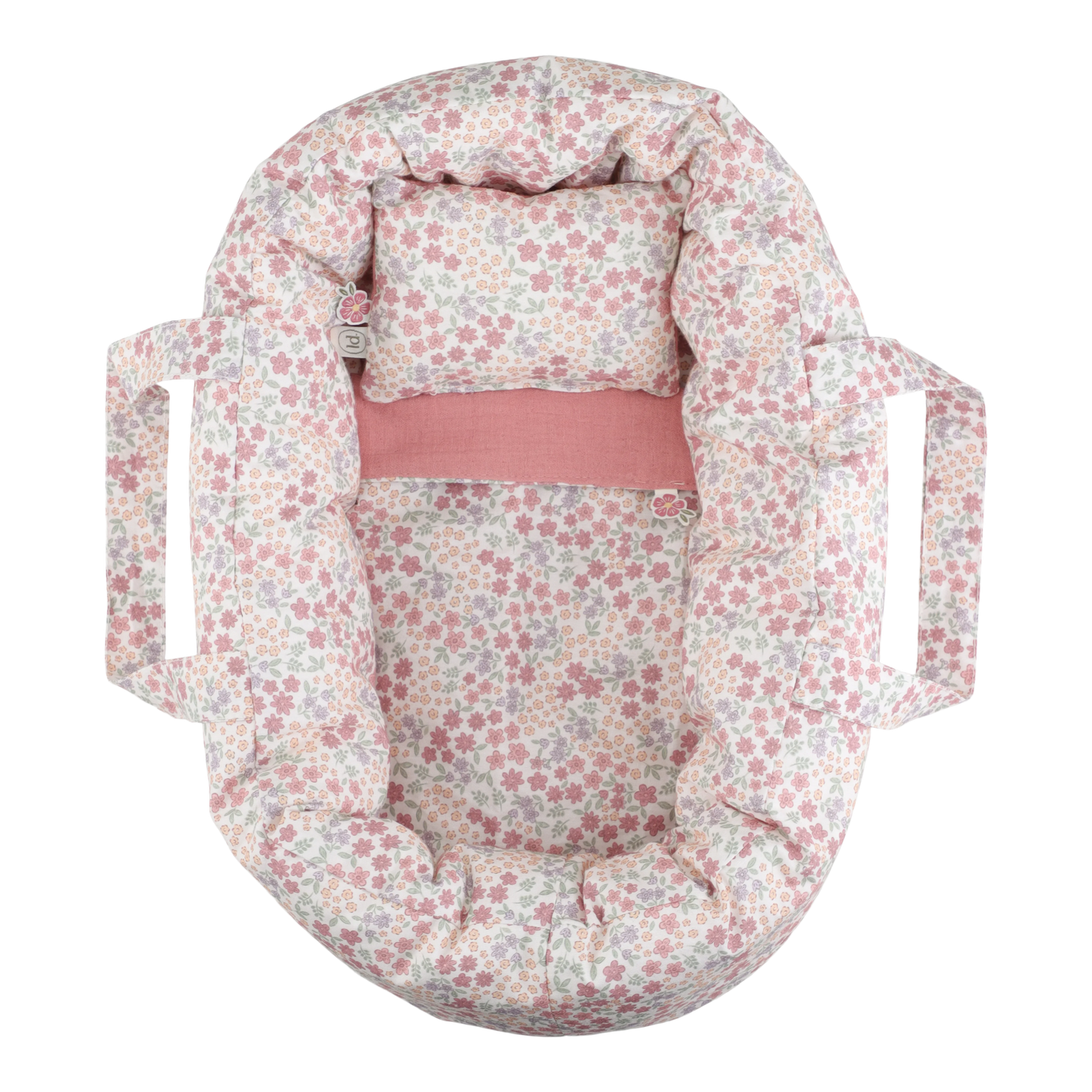 Little Dutch Doll Carry Travel Cot- Pink