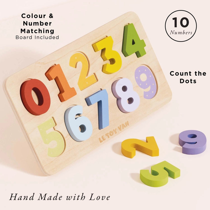 Le Toy Van Counting Wooden Numbers Shape Shorter