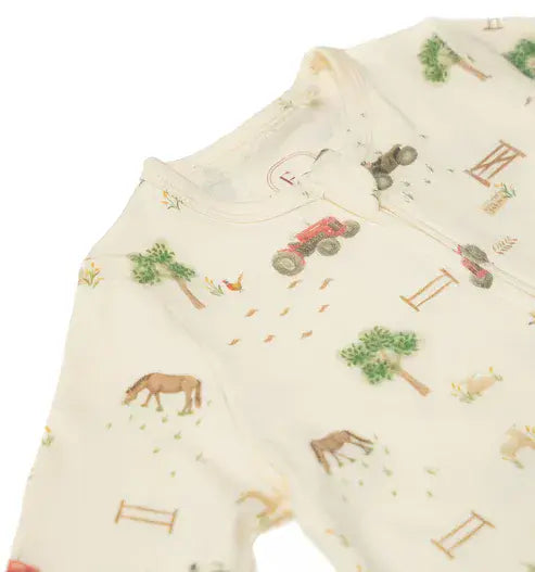 Eleanor Charles On the Farm Organic Cotton Sleepsuit