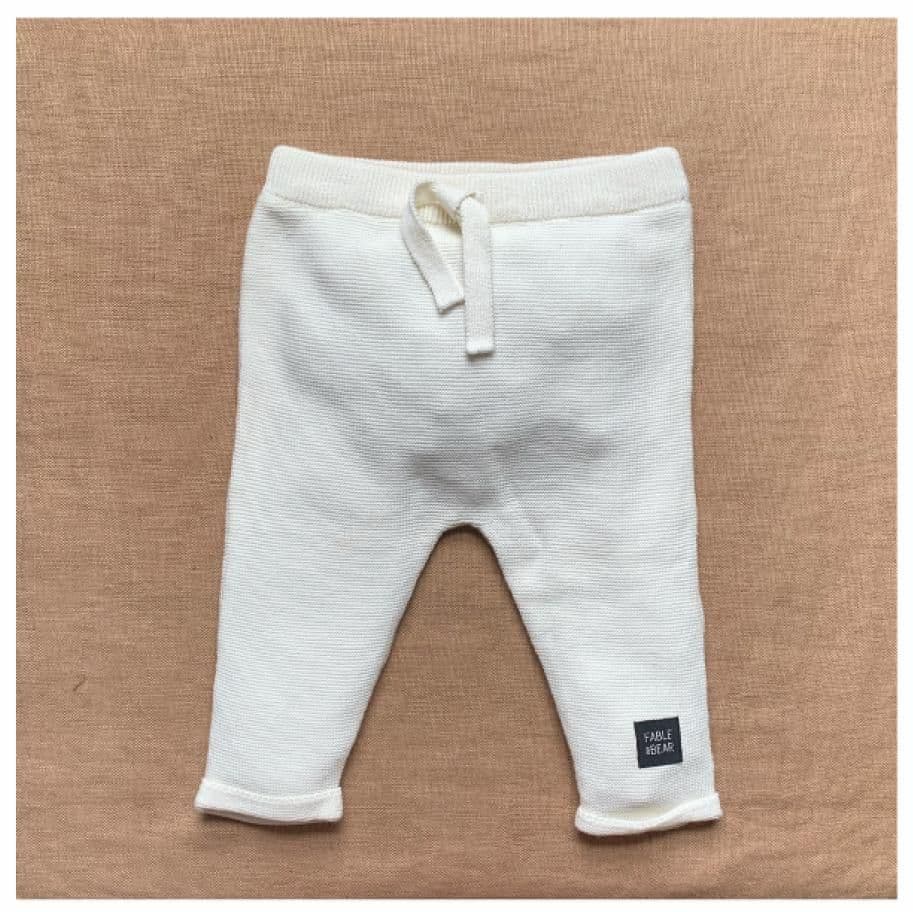 Fable & Bear Knit Jogger Natural White