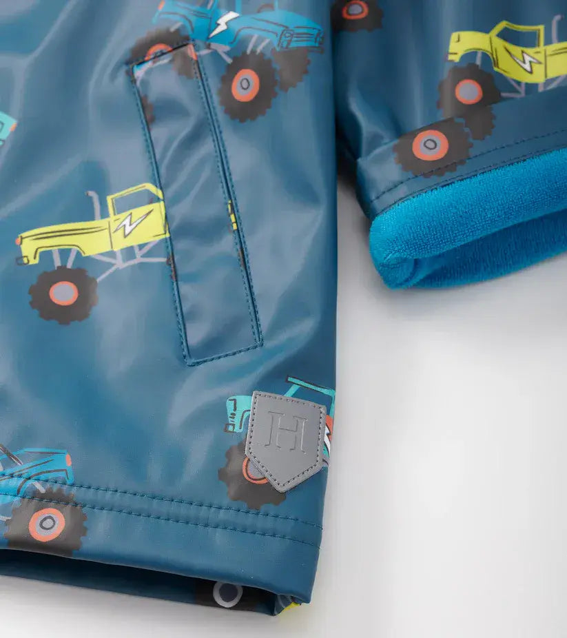Hatley Monster Trucks Zip- Up Raincoat
