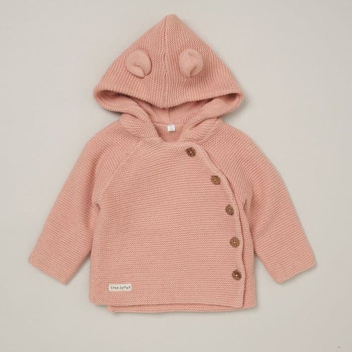 Home Grown Baby Organic Knit Cardigan Pink