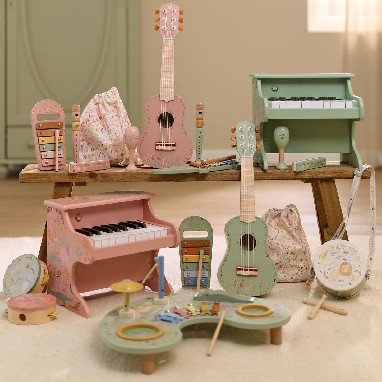 Little Dutch Wooden Piano- Pink