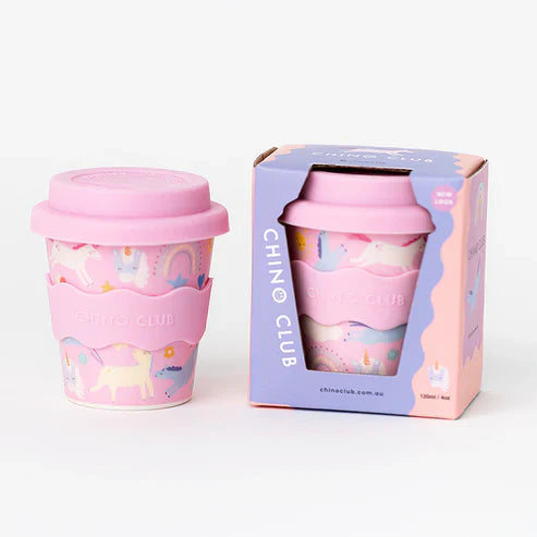 Chino Cup Pink Unicorn 4oz Babychino Cup