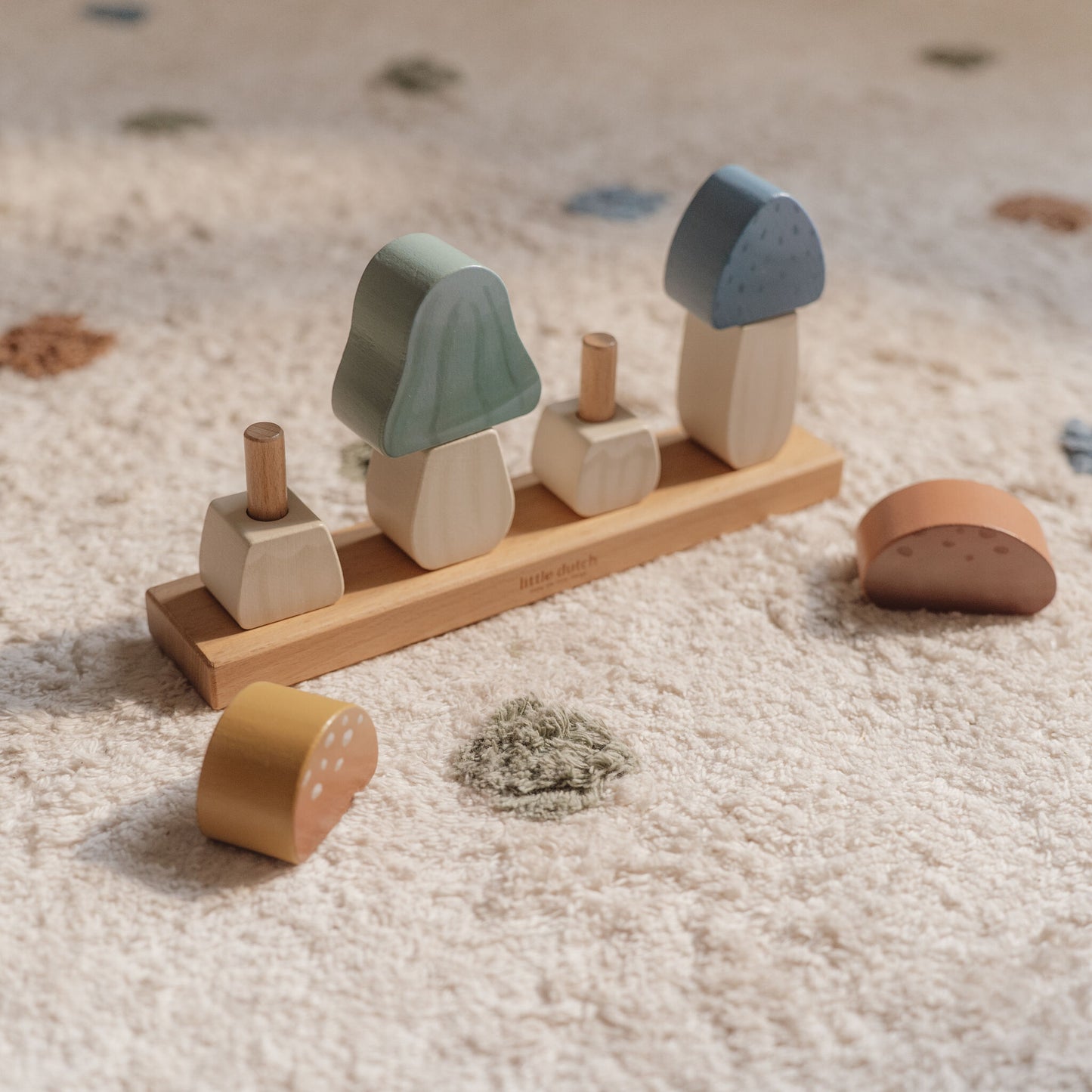 Little Dutch Stacking Puzzle Mushrooms - Forest Friends