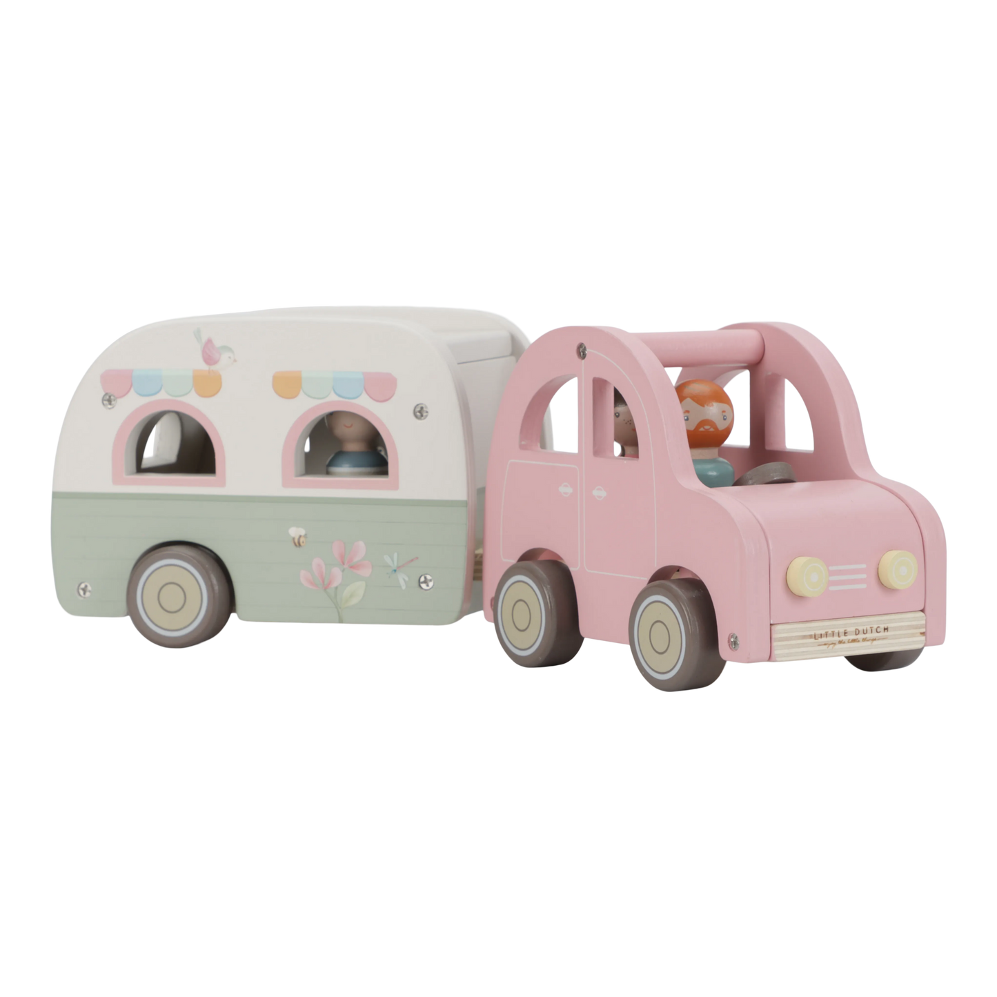 Little Dutch Toy Car with Caravan