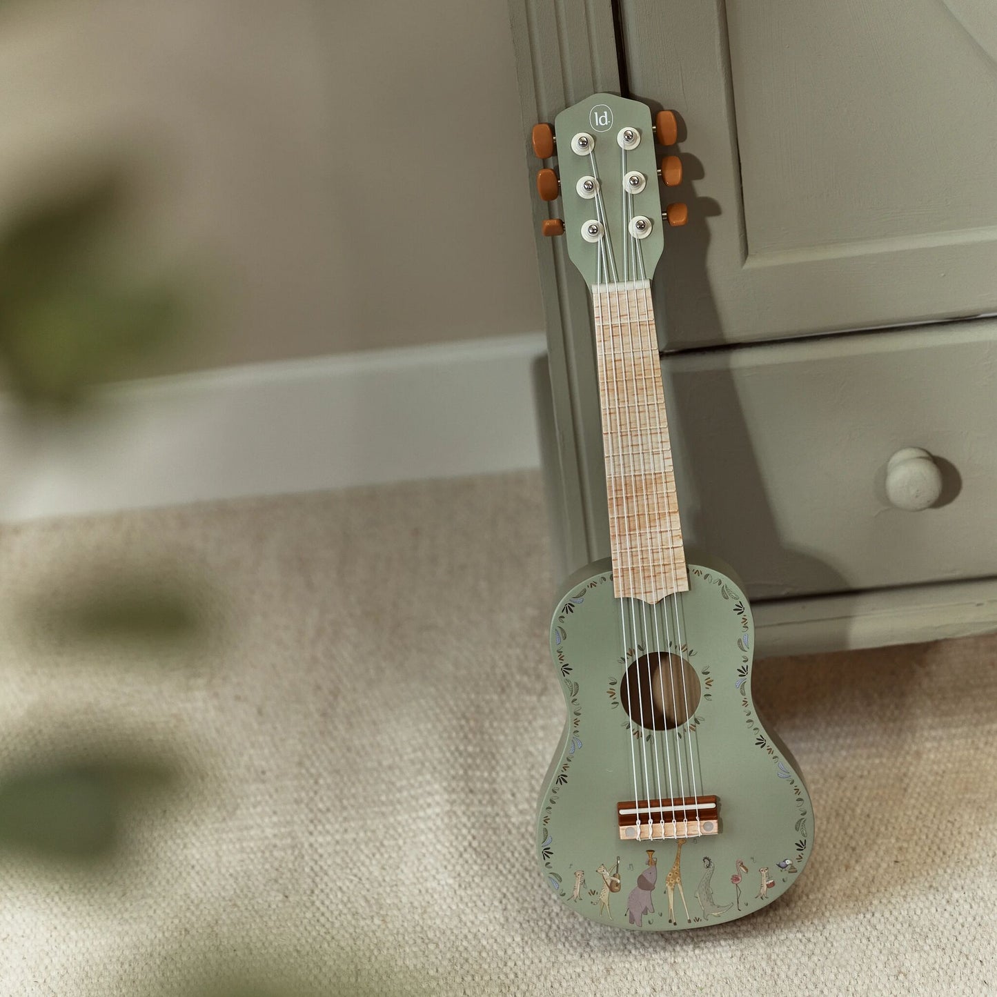 Little Dutch Wooden Guitar Green - Safari Friends