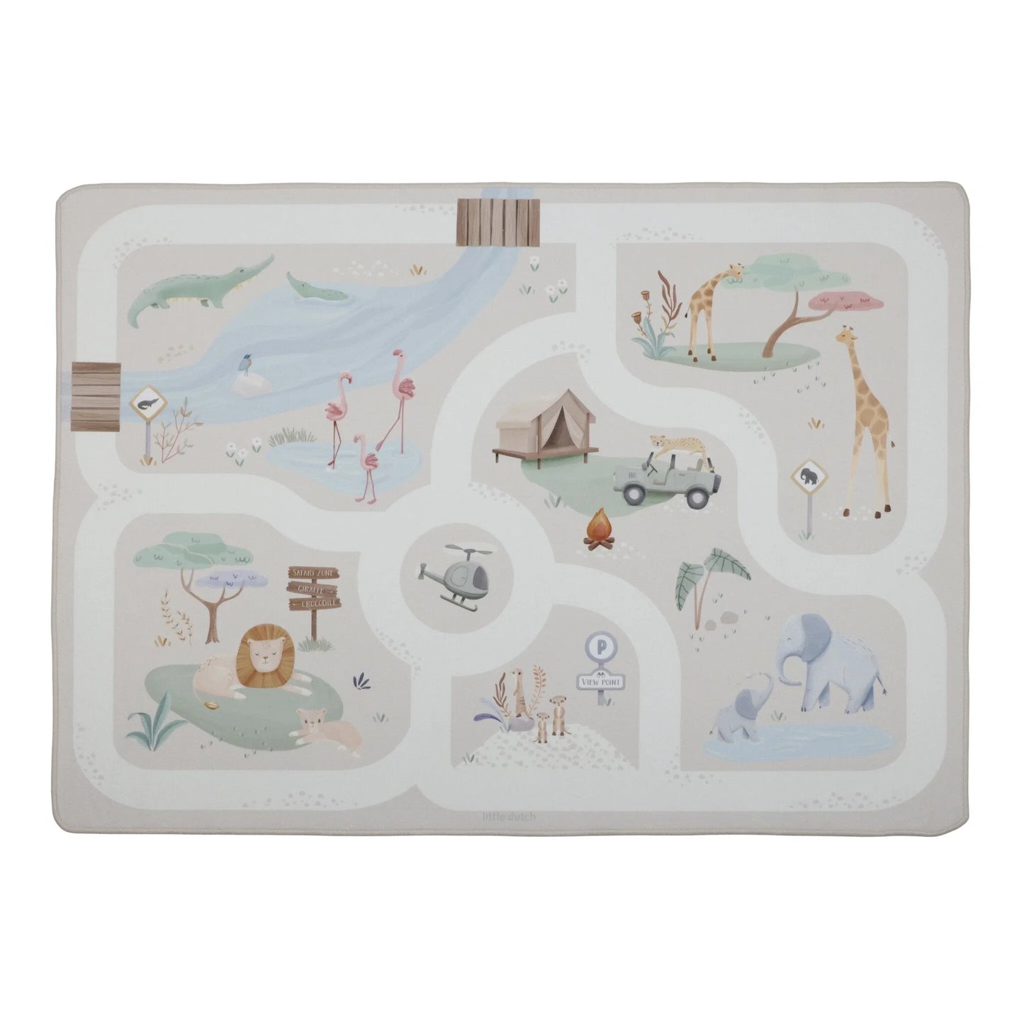 Little Dutch Car Play Mat Safari- Beige