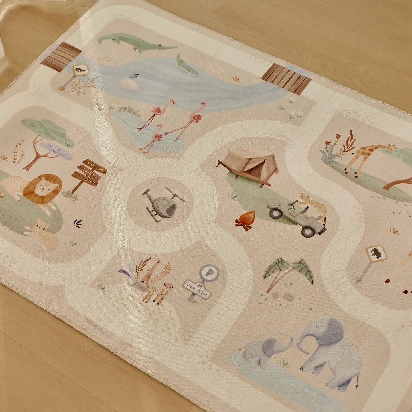 Little Dutch Car Play Mat Safari- Beige
