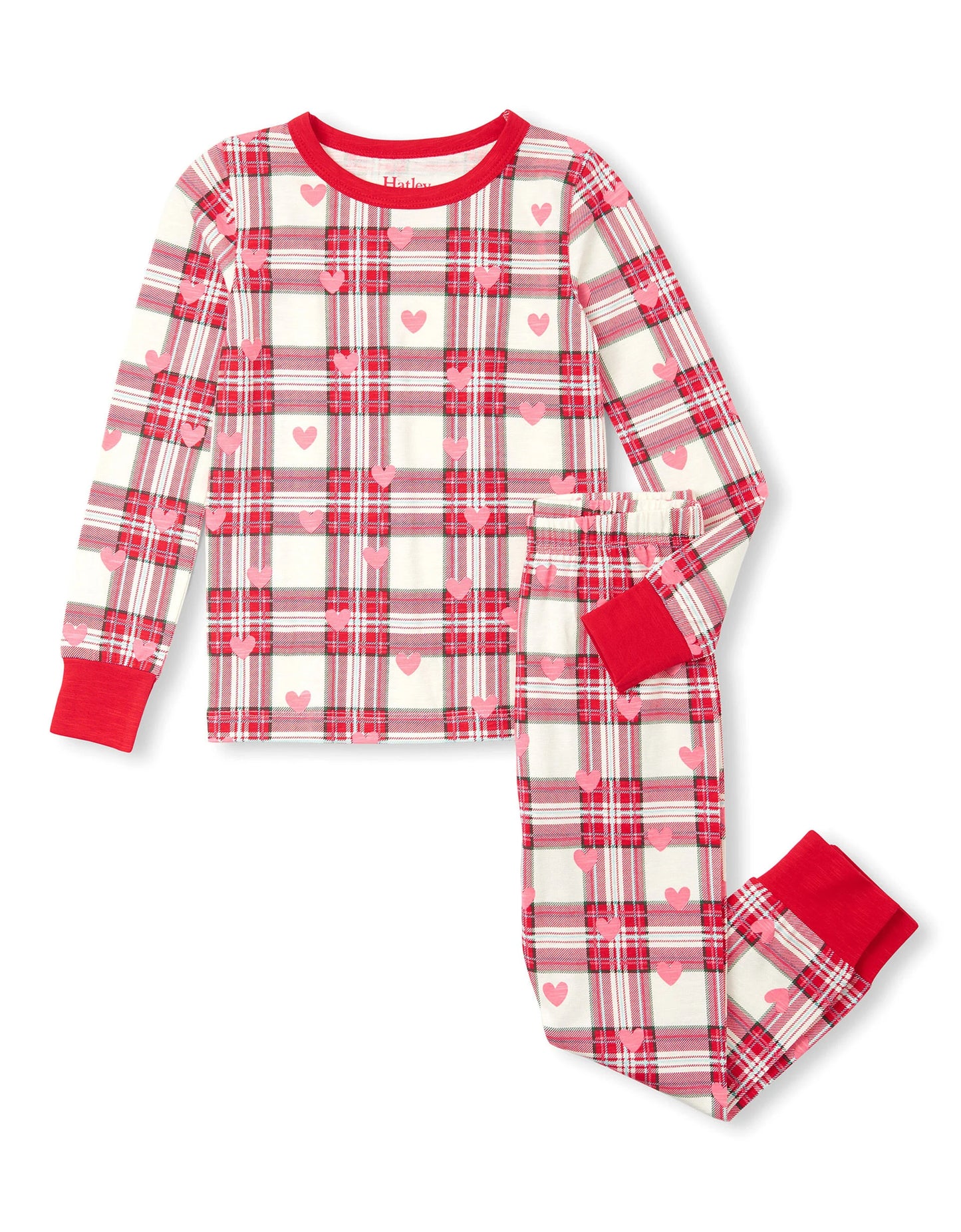 Hatley Hearts Plaid Pyjama Set