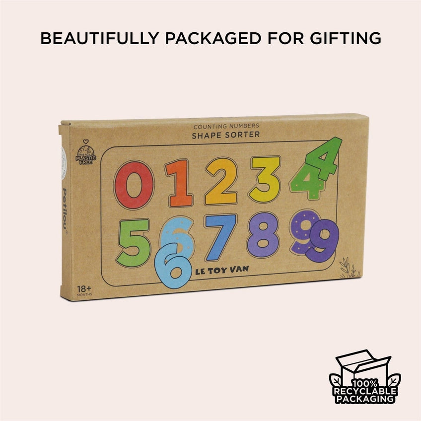 Le Toy Van Counting Wooden Numbers Shape Shorter