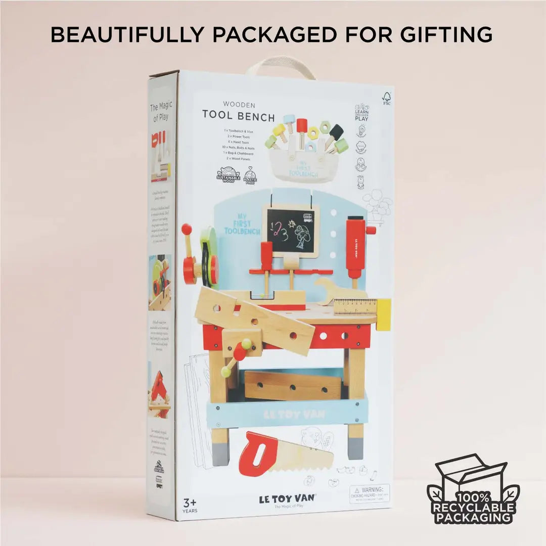 Le Toy Van Wooden Tool Bench With Accessories