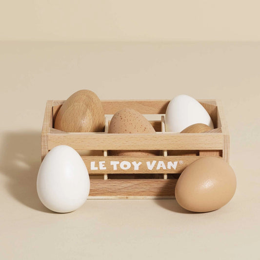 Le Toy Van Farm Eggs Wooden Crate