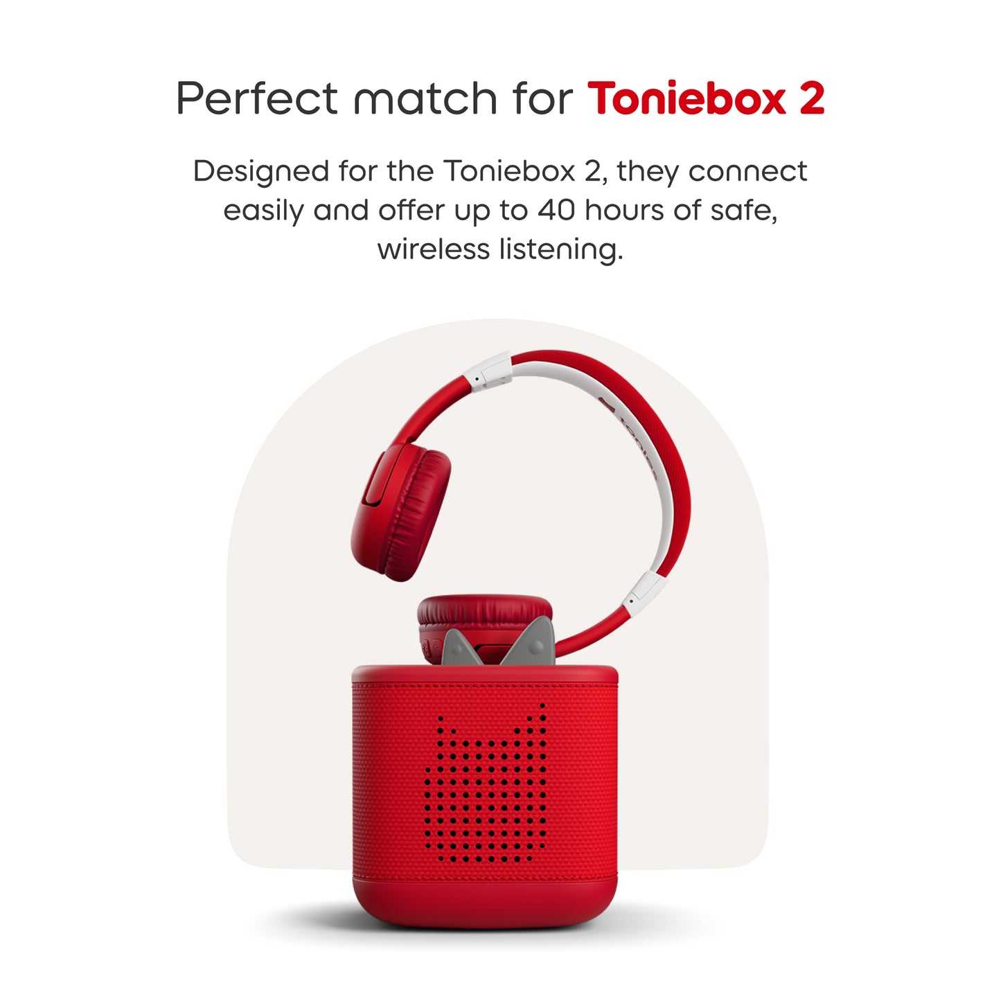 Tonies- Bluetooth Headphones Sunset Red