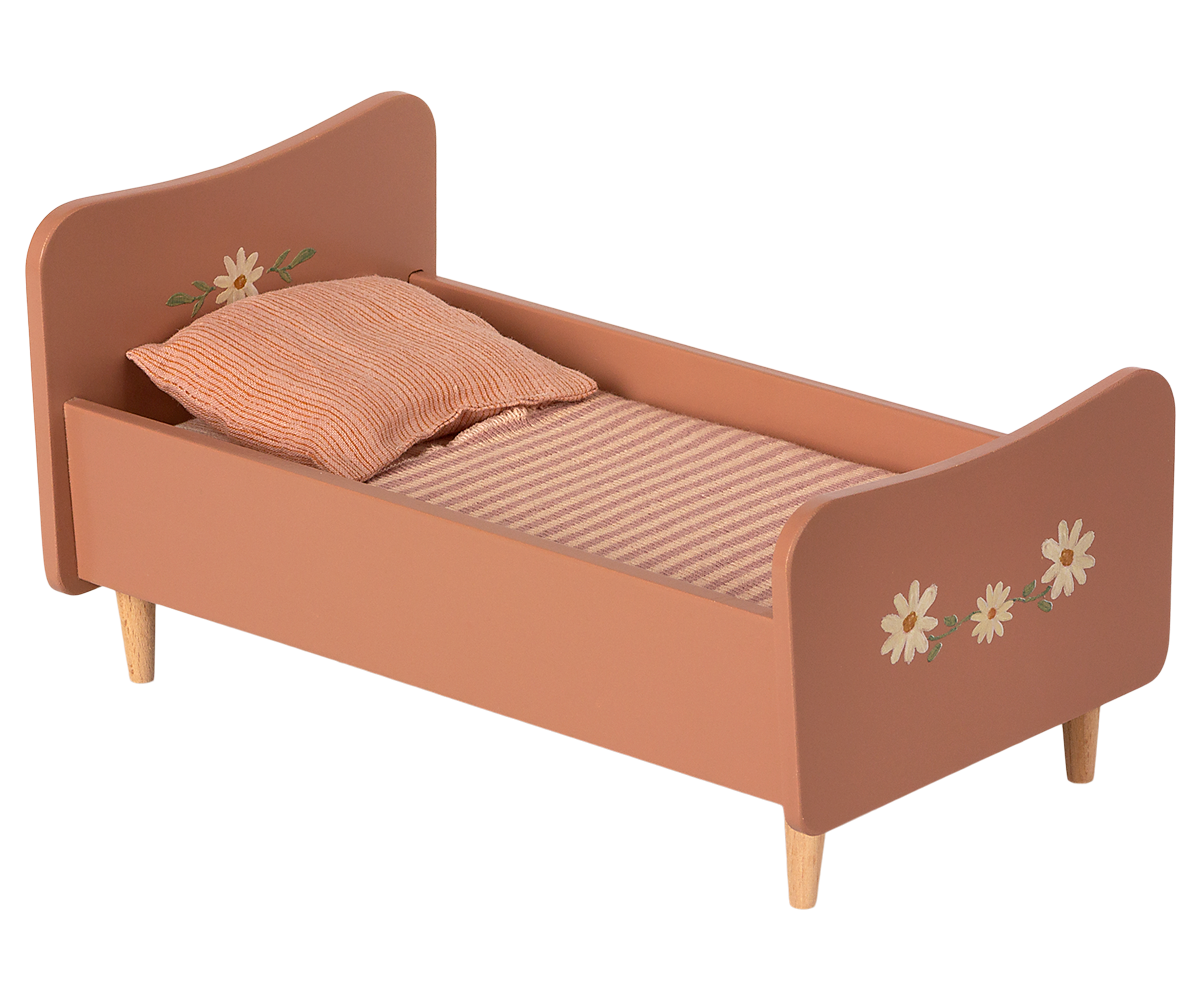 Maileg Miniature Wooden Bed- Rose