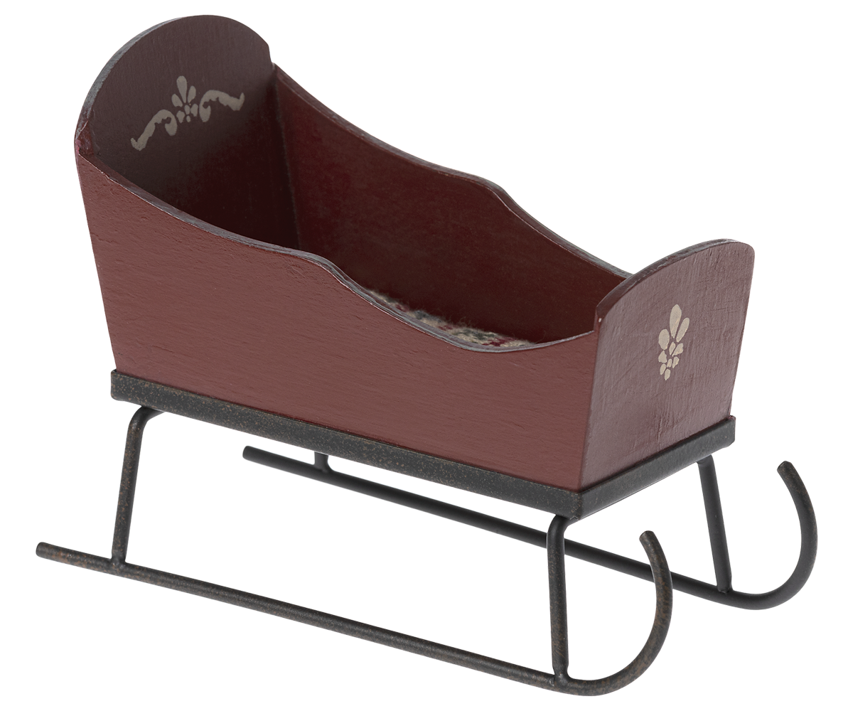 Maileg Mouse Sleigh- Red