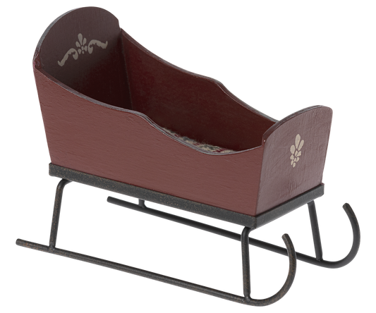 Maileg Mouse Sleigh- Red