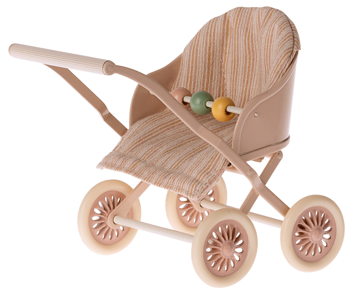 Maileg Baby Mouse Stroller - Rose