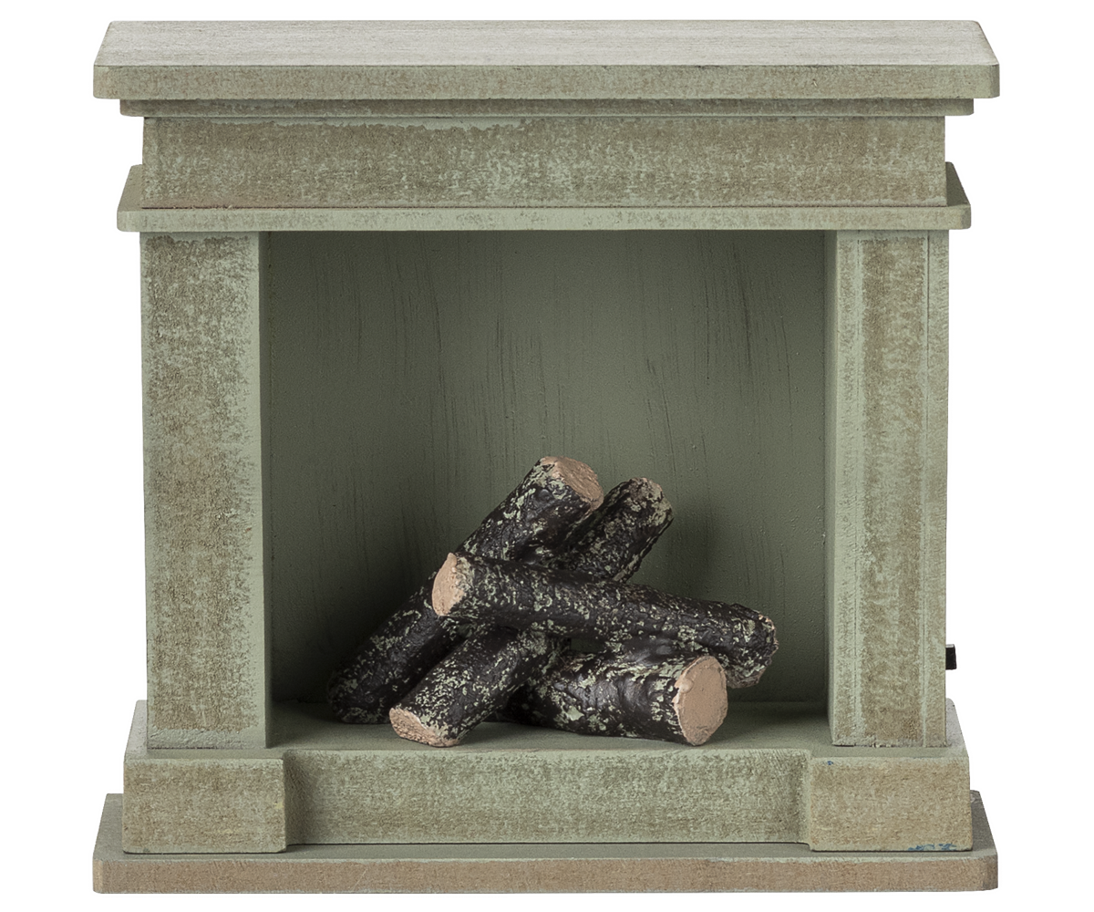 Maileg Miniature Fireplace- Dusty Green