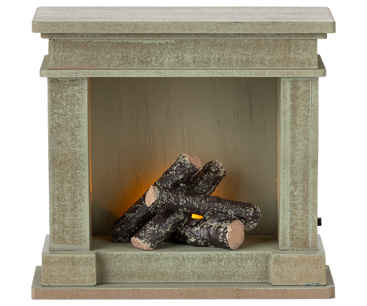 Maileg Miniature Fireplace- Dusty Green