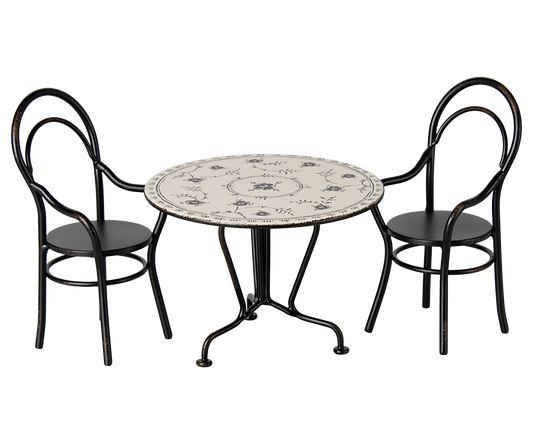 Maileg Miniature Dining table Set with 2 chairs