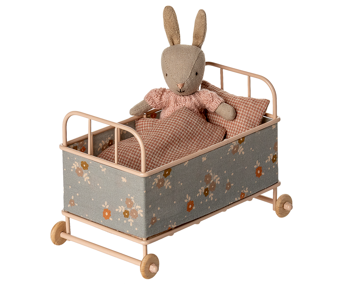 Maileg Miniature Cot bed - Powder