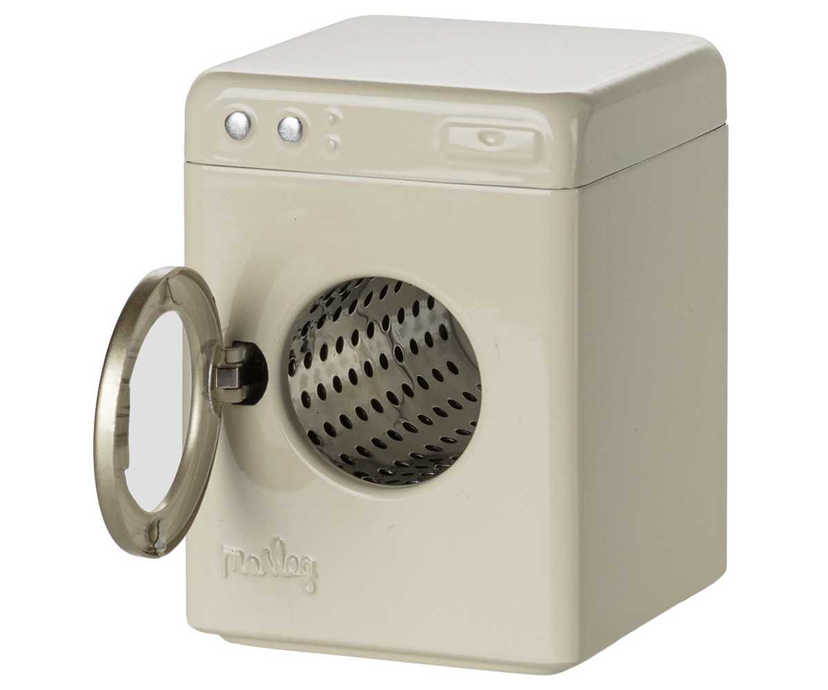 Maileg Washing Machine Mouse, Off-White