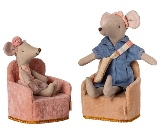 Maileg Mouse Folding chair - Rose