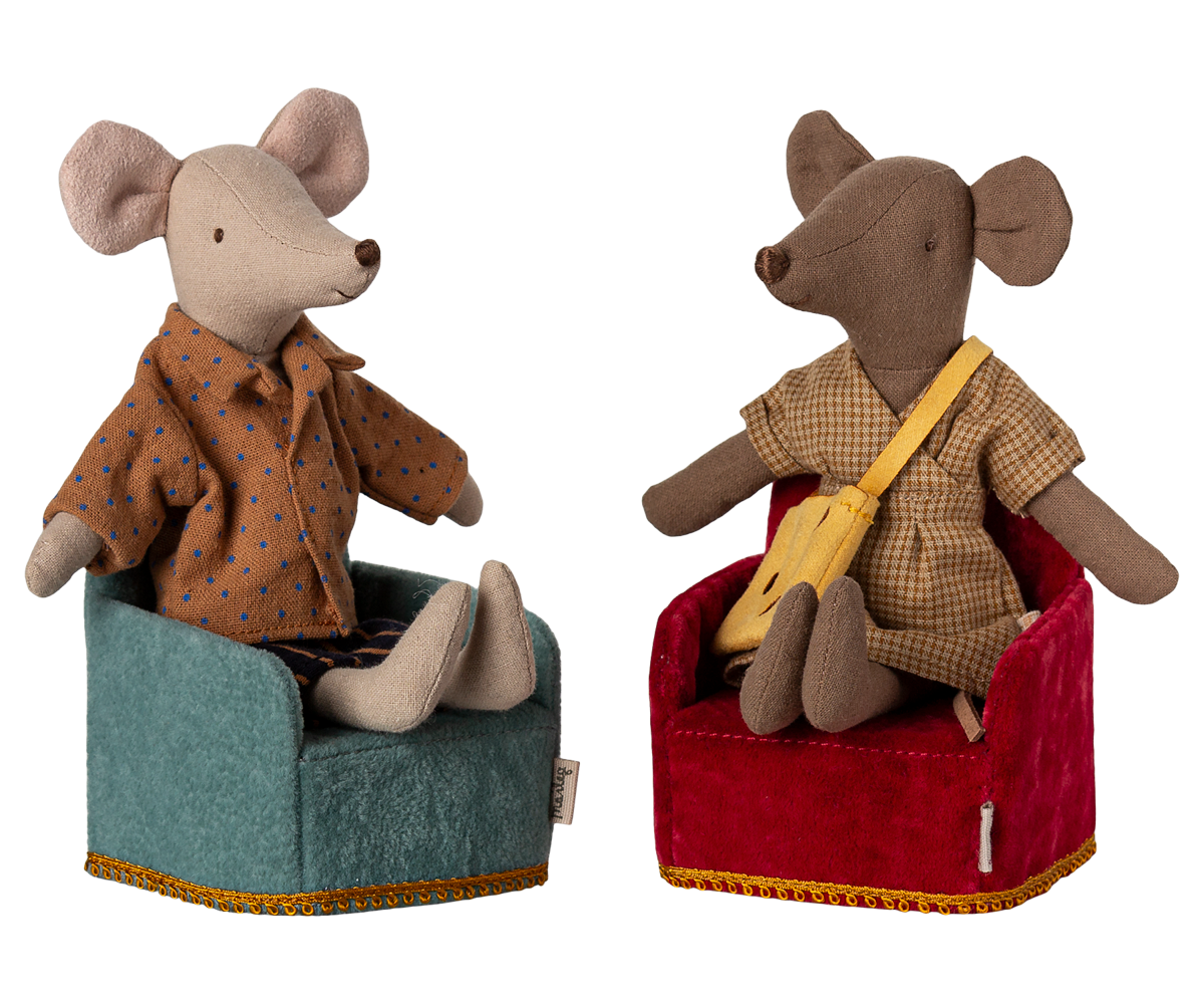 Maileg Mouse Folding chair - Mint