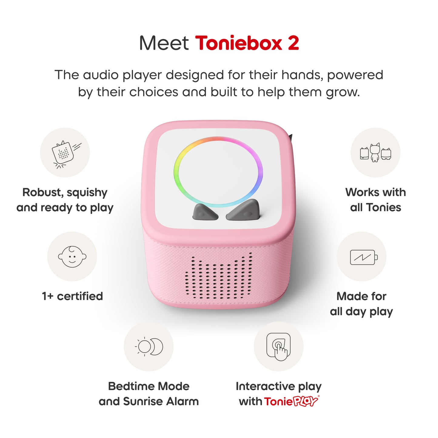 Tonie Toniebox 2 Play Set With Paw Patrol Chase- Cloud Pink