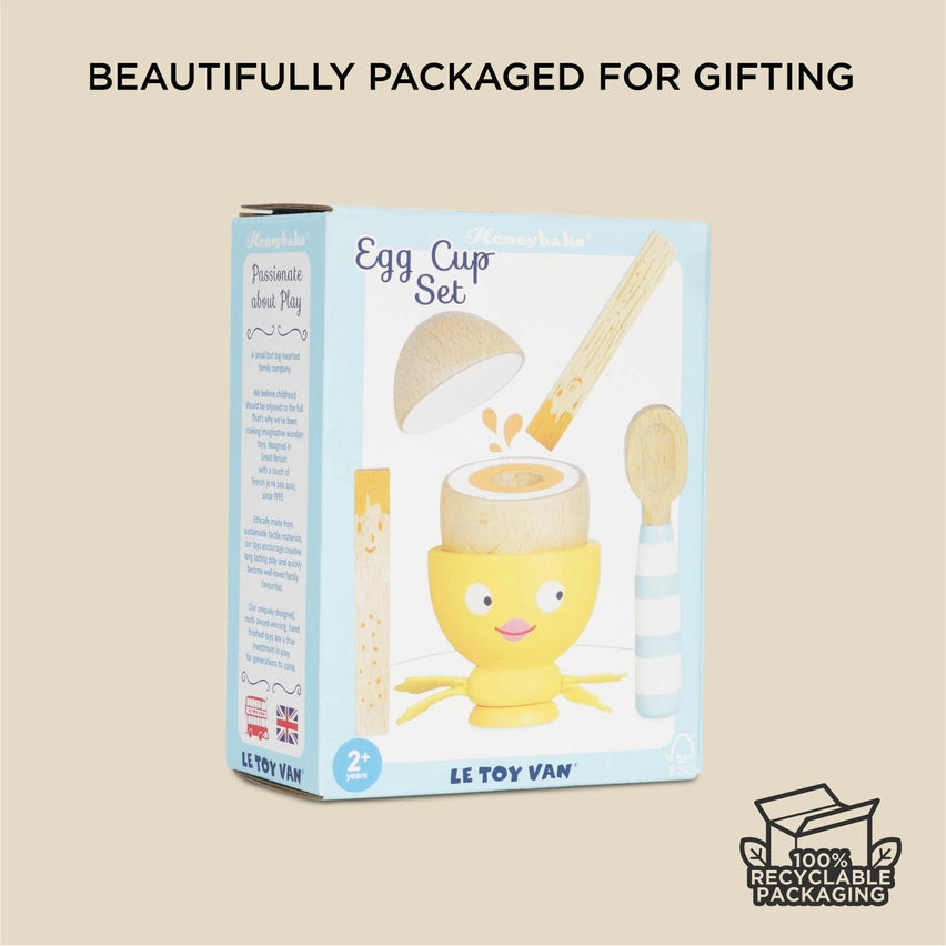 Le Toy Van Wooden Egg Cup & Soldiers Set
