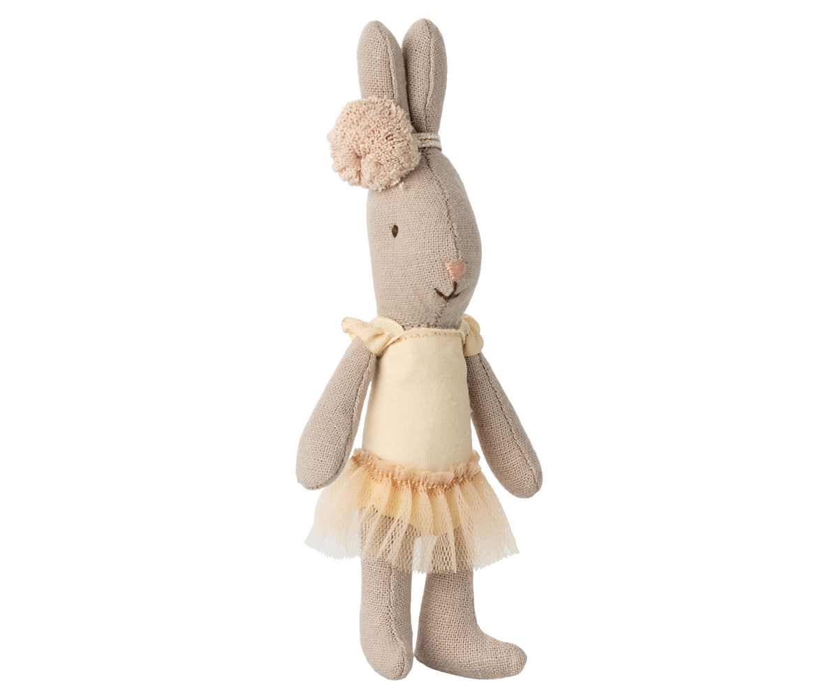 Maileg Micro Rabbit- Ballet suit and skirt cream