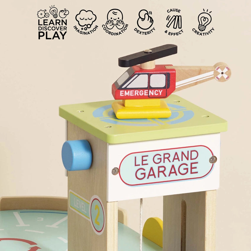 Le Toy Van Le Grand Wooden Car Garage