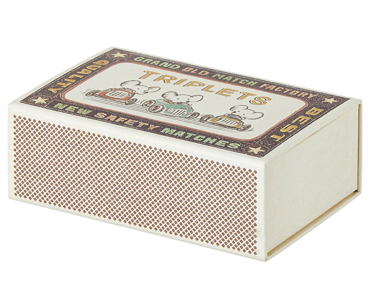 Maileg Triplets, Baby mice in matchbox